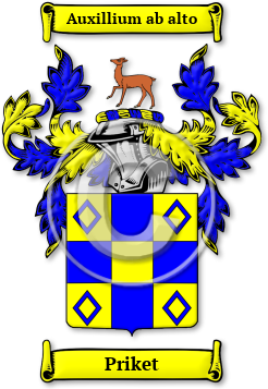 Priket Family Crest Download (jpg) Legacy Series - 150 DPI