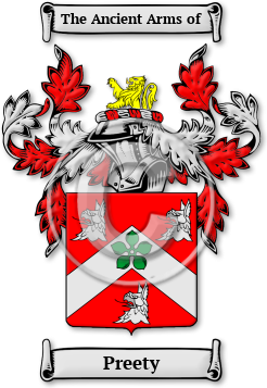 Preety Family Crest Download (jpg) Legacy Series - 150 DPI