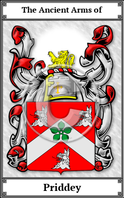 Priddey Family Crest Download (JPG)  Book Plated - 150 DPI
