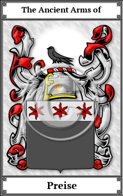 Preise Family Crest Download (JPG)  Book Plated - 150 DPI