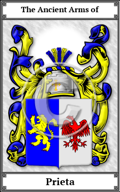 Prieta Family Crest Download (JPG)  Book Plated - 150 DPI