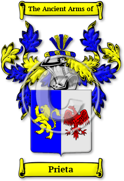 Prieta Family Crest Download (jpg) Legacy Series - 150 DPI