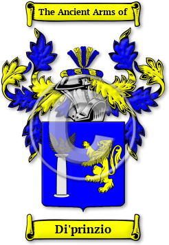 Di'prinzio Family Crest Download (jpg) Legacy Series - 150 DPI