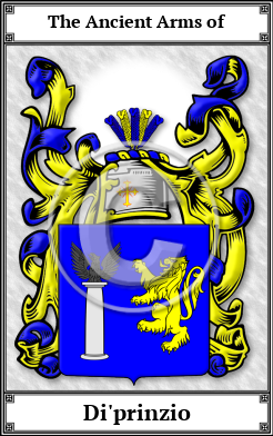 Di'prinzio Family Crest Download (JPG) Book Plated - 600 DPI