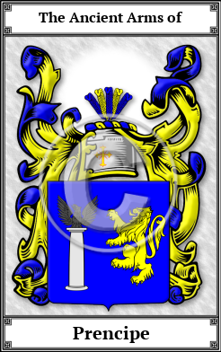 Prencipe Family Crest Download (JPG)  Book Plated - 150 DPI