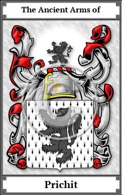 Prichit Family Crest Download (JPG)  Book Plated - 150 DPI