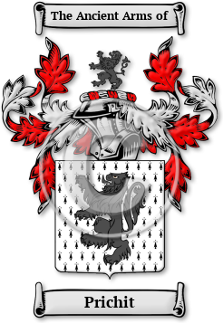 Prichit Family Crest Download (jpg) Legacy Series - 150 DPI