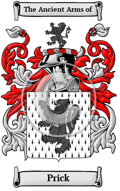 Prick Family Crest Download (JPG) Heritage Series - 600 DPI