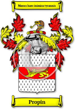 Propin Family Crest Download (jpg) Legacy Series - 150 DPI