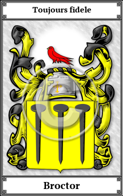 Broctor Family Crest Download (JPG)  Book Plated - 150 DPI