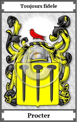 Procter Family Crest Download (JPG)  Book Plated - 150 DPI
