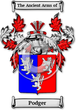 Podger Family Crest Download (jpg) Legacy Series - 150 DPI