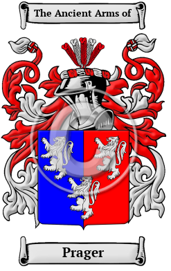 Prager Family Crest/Coat of Arms