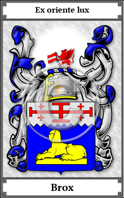 Brox Family Crest Download (JPG)  Book Plated - 150 DPI