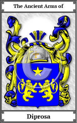 Diprosa Family Crest Download (JPG)  Book Plated - 150 DPI