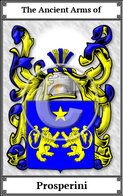 Prosperini Family Crest Download (JPG)  Book Plated - 150 DPI