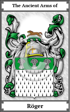 Röger Family Crest Download (JPG) Book Plated - 600 DPI