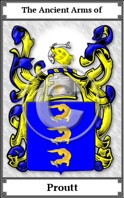 Proutt Family Crest Download (JPG) Book Plated - 600 DPI