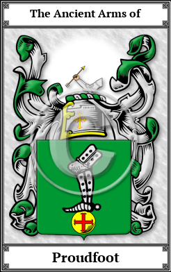 Proudfoot Family Crest Download (JPG) Book Plated - 600 DPI