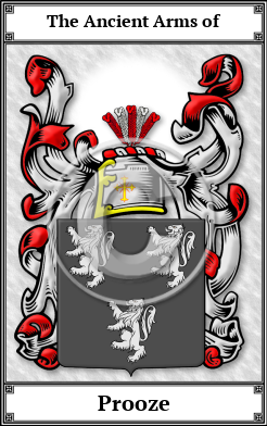 Prooze Family Crest Download (JPG)  Book Plated - 150 DPI