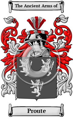Proute Family Crest/Coat of Arms