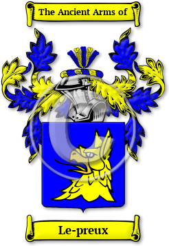 Le-preux Family Crest Download (jpg) Legacy Series - 150 DPI