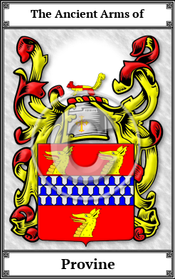 Provine Family Crest Download (JPG)  Book Plated - 150 DPI