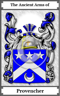 Provencher Family Crest Download (JPG)  Book Plated - 150 DPI