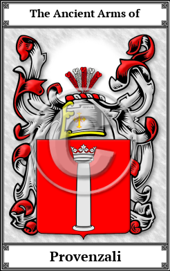 Provenzali Family Crest Download (JPG)  Book Plated - 150 DPI