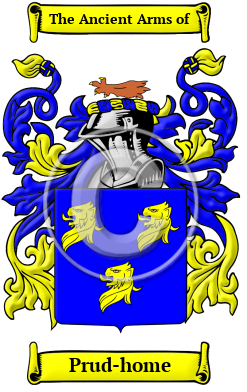 Prud-home Family Crest Download (JPG) Heritage Series - 300 DPI