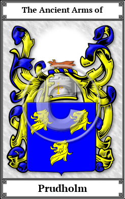 Prudholm Family Crest Download (JPG)  Book Plated - 150 DPI