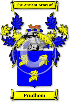 Prudhom Family Crest Download (jpg) Legacy Series - 150 DPI
