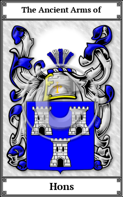 Hons Family Crest Download (JPG)  Book Plated - 150 DPI