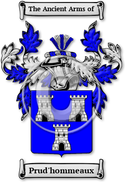 Prud'hommeaux Family Crest Download (jpg) Legacy Series - 150 DPI