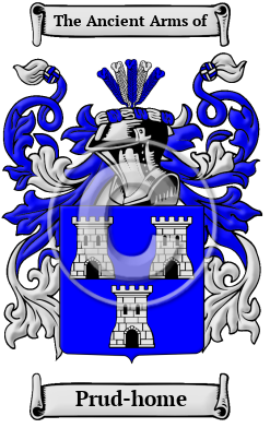 Prud-home Family Crest Download (JPG) Heritage Series - 300 DPI