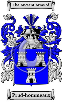 Prud-hommeaux Family Crest Download (JPG) Heritage Series - 300 DPI