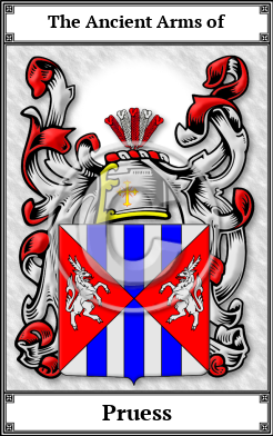 Pruess Family Crest Download (JPG)  Book Plated - 150 DPI