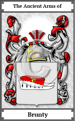 Brunty Family Crest Download (JPG)  Book Plated - 150 DPI