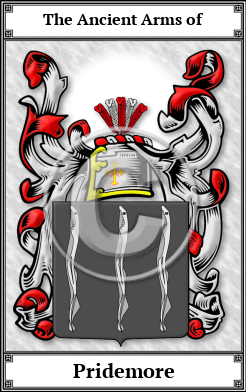 Pridemore Family Crest Download (JPG)  Book Plated - 150 DPI