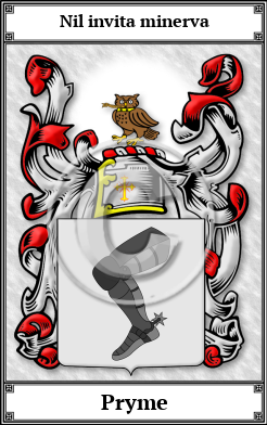 Pryme Family Crest Download (JPG) Book Plated - 600 DPI