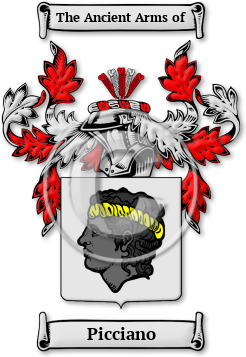 Picciano Family Crest Download (JPG) Legacy Series - 600 DPI