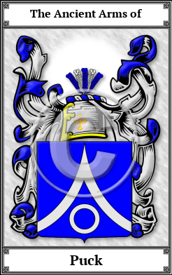 Puck Family Crest Download (JPG) Book Plated - 600 DPI