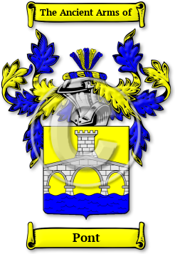 Pont Family Crest Download (jpg) Legacy Series - 150 DPI