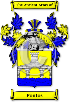 Pontos Family Crest Download (jpg) Legacy Series - 150 DPI