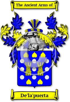 De'la'puerta Family Crest Download (jpg) Legacy Series - 150 DPI