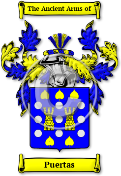 Puertas Family Crest Download (jpg) Legacy Series - 150 DPI