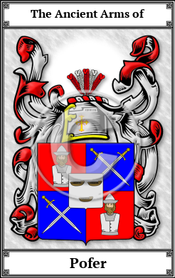 Pofer Family Crest Download (JPG)  Book Plated - 150 DPI