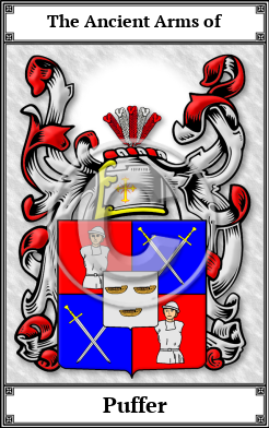 Puffer Family Crest Download (JPG)  Book Plated - 150 DPI