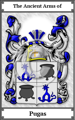 Pugas Family Crest Download (JPG) Book Plated - 600 DPI