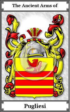 Pugliesi Family Crest Download (JPG)  Book Plated - 150 DPI